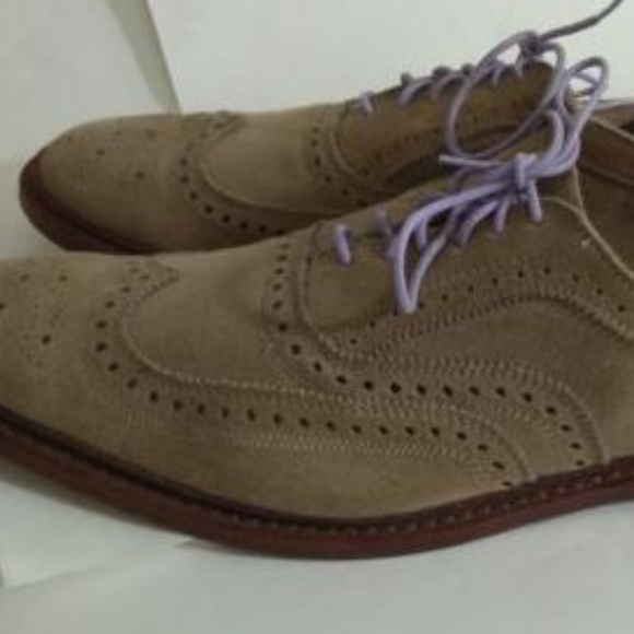 Allen Edmonds Neumok Tan Suede Wingtip 12B - Picture 2 of 8